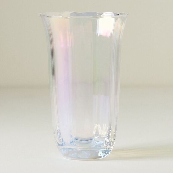 Anthropologie Other - Anthropologie Fleur Juice Glasses- Iridescent Pearl- Set of 4